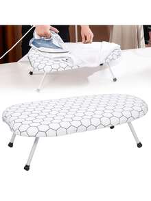 Lislark Foldable Table Top Ironing Board With Iron Rest, Small Travel Ironing Board With Non-Slip Feet For Home & Dormitory, Travel Use, Light Weight, Space-Saving, 80 X 30cm - White Ironing Board - View 3