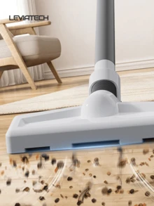 LEVIATECH 这款有线/无线多功能吸尘器吸力强劲，电池续航时间长，支持USB充电，轻巧静音，适用于宠物毛发、地毯、硬地板和汽车清洁，配备LED照明灯、除螨功能和拖地功能。