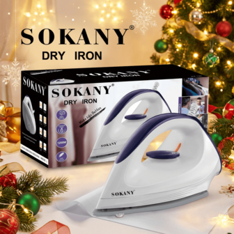  SOKANY-119 Household Electric Iron Handheld Steam Ironer Mini Portable Student Travel Ceramic Base Plate Design Suitable For All Kinds Of Clothes, Constant Temperature Ironing, Non-Damaging Clothes Adjustable Thermostat Control Overheat Protection