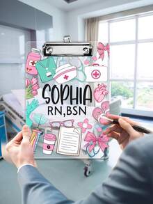 1pc Custom Nurse Clipboard With Name And Degree, RN BSN Personalized Medical Clipboard, Cute Nurse Graduation Gift, Nurse Practitioner Accessory,Back To School Gift - Multicolor - View 4