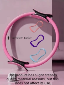 1pc Multi-Functional Pilates Ring, Yoga Assist Magic Circle, With Comfortable Foam Handles, For Thigh, Yoga, Fitness, Calf, Back, Waist And Hand Exercises