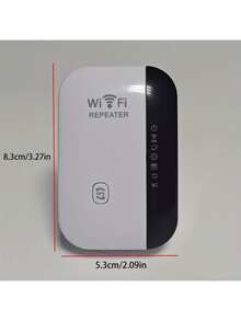 Extensor de señal WiFi de alta potencia - Cobertura de 5000 pies cuadrados, admite velocidad de 300 Mbps, puerto Ethernet, configuración fácil, compatible con Alexa, repetidor de Internet inalámbrico para una conectividad mejorada en el hogar u oficina, extensor de señal WiFi para el hogar, blanco y negro