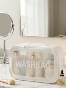 Bolsa de aseo de viaje, organizador de maquillaje con panel frontal transparente, diseño portátil de mano, adecuado para hombres y mujeres, interior espacioso, ideal para el baño, el gimnasio y los viajes de negocios - regalo de viaje perfecto, esencial para entusiastas del fitness, cierre elegante y minimalista, organizador de equipo de gimnasio, almacenamiento de baño, costuras reforzadas, cremallera de alta calidad - Multicolor - Ver 17