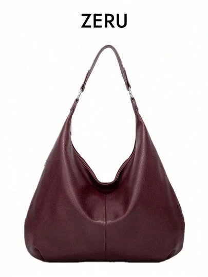 Vintage Tote Bag For Women, New Fashion Large Capacity Shoulder Handbag, Soft Leather Underarm Bag, Commuter All-Match, New Arrival Hobo Bag, Retro Inspired Bag For Women, New Fashionable Big Bags For Women