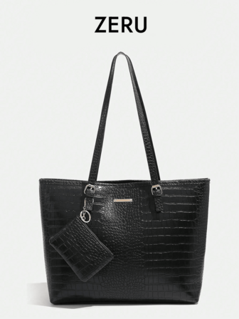 Ny stor damväska, europeisk och amerikansk modeväska med en axel, mamma-hinkväska