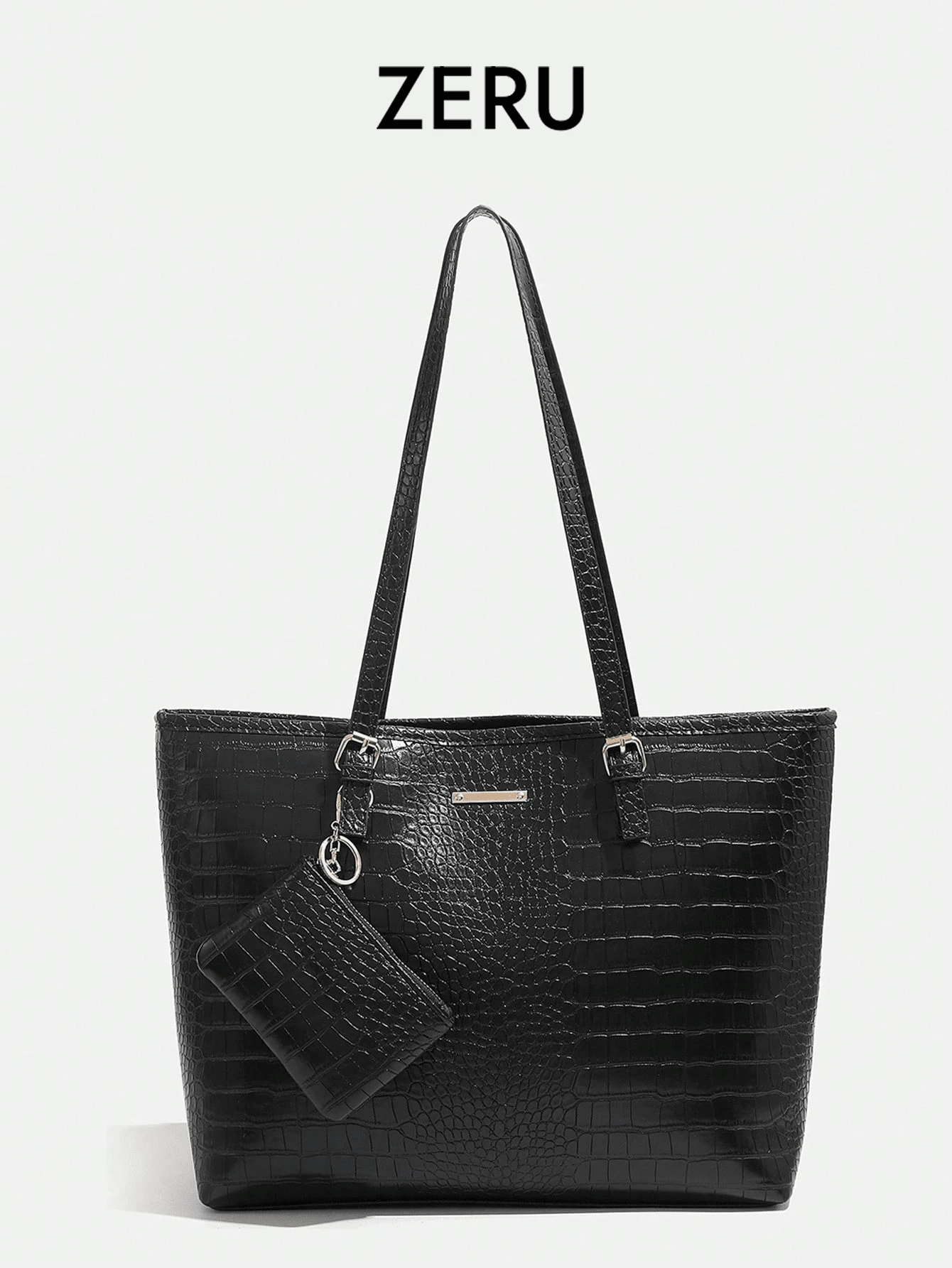 New Women's Large Bag, European And American Fashion Ladies' Shoulder Handbag, Mommy Bucket Bag - Black - View 1