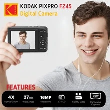 Kodak 柯达数码相机 PIXPRO FZ45-RD 1600万像素 4倍光学变焦 28mm广角 1080P全高清视频 2.7英寸液晶屏 Vlog相机，适合摄影爱好者 - 紅色 - 查看 10