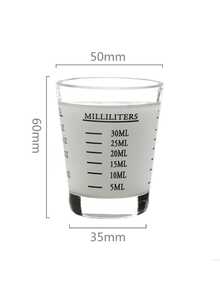 60ml Transparent Glass Espresso Measuring Cup, , Microwave , Suitable For Espresso, Wine And Other Kitchen Uses - Multicolor - View 9
