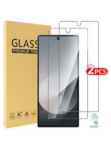 2片/套屏幕保护膜，兼容三星Galaxy S21、S21+、S22、S22+、S23、S23+、S24、S24 Ultra、S24+、S24FE、S25、S25 Plus、S25 Ultra，9H硬度，防刮花，防气泡，钢化玻璃材质，防水，防震，防摔，防指纹，全屏覆盖 - 無色 - 查看 19
