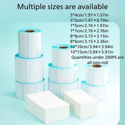 100 miếng nhãn dán màu trơn 50mm*30mm (1.96in*1.18in), nhãn dán đơn giản đa năng có thể viết được dùng cho văn phòng, trường học. 1 cuộn nhãn dán trơn, nhãn dán đa chức năng tối giản dùng cho học sinh chuẩn bị năm học mới.