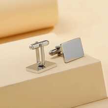 1 Pair Customized Engraved Shirt Cufflinks, Personalized Letter Cufflinks, Groomsmen Accessories, Wedding Gift, Valentine's Day Gift - Multicolor - View 11