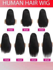 5x5 Lace Closure Glueless Human Hair Wig Straight Natural Black - Perfect For Office School Daily Party Events. Glueless Installation Easy To Wear For Beginner & Professional - Natural Black - 查看 10
