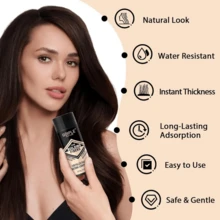 27.5克天然增发纤维，适用于头发稀疏人群，可染色，填充发际线和鬓角，隐形，防汗，持久耐用 - 0.97oz/ 27.5g - 查看 7