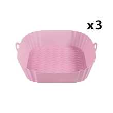 5pcs New Silicone Air Fryer Baking Tray, Easy To Clean, Reusable Food- Baking Pans For Pizza And Fried Chicken, With 2 Handles - Multicolor - View 13