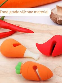 6pcs Set, Pot Lid Lifter, Silicone Pot Lid Handle, Creative Pot Lid Handle, Cute Silicone Pot Lid Handle, Kawaii Silicone Pot Lid Handle, Heat Resistant Pot Lid Stand, Kitchen Accessories - Multicolor - View 11
