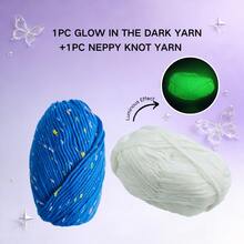 50G/PC Colorful Glow Yarn] Glow In The Dark Yarn, Crochet Yarn, DIY Art, Knitting, Crochet And Crafts Yarn - Multicolor - View 44