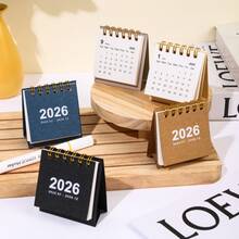 2026 Mini Calendar And Mini Christmas Tree Ornaments - Ideal For Offices And Schools, Geometric Design, Perfect Back-To-School Gift, Christmas Gift, Mini Calendar And Small Christmas Tree, Desktop Ornaments, Suitable For Desk And Office Decorations, Mini Desktop Calendar, New Year's Gift, Greeting Gift, Desktop Ornaments, Suitable For Desk And Office Decorations - Multicolor - View 4