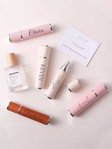 【定制】个性化激光雕刻皮革香水瓶，迷你喷雾器，旅行可灌装瓶，伴娘礼物，方便携带，多种颜色可选，精致分装瓶，优雅大方，简约设计 - 10ml - 查看 2