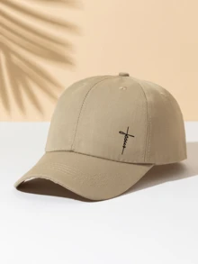 Boné de beisebol unissex ajustável com padrão de cruz e letras, chapéu de sol para atividades ao ar livre, adequado para homens e mulheres, uso diário casual essencial - Multicolorido - Ver 14