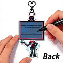 Haz-Bin/Hotel Shaker Charm, Anime Keychain, Wobble Keychain, VOX Keychain, Creative Keychain, Wobble Keychain, Anime Keychain, 7pcs Wobble Hanging Charms, Bag Charm, Car Charm, Birthday Gift, Party Favor, Christmas Gift - Multicolor - View 5