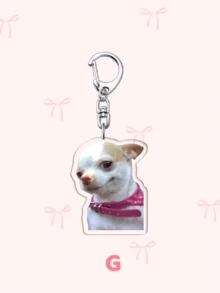 1pc Adorable Acrylic Chihuahua Face Keychain: Featuring Characters Bag Accessories, Funny Jewelry, And Fans Gifts. Ideal For Boyfriends, Girlfriends, Family Members, Teachers, Party Gifts, And Dog-Themed Cell Phone Decorations. - Multicolor - View 18
