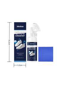 6.24 Fl Oz Waterless Sneaker Cleaner Set, Quick Cleaning Foam For Tennis Shoes, Running Shoes, Suede, PU Leather, Includes Microfiber Cloth