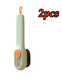 فرشاة سائلة متعددة الوظائف، أداة تنظيف الأحذية بالضغط المنزلي مع شعيرات ناعمة، مناسبة أيضًا للملابس والتنظيف المنزلي، 2 قطعة - متعدد الألوان - مشاهدة 13