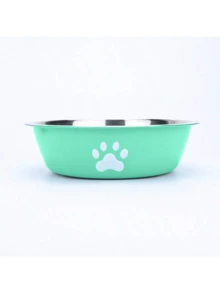 1 Stainless Steel Pet Bowl, Suitable For Both Drinking And Feeding, Including Dog Feeder, Cat Food Feeder, Dog Water Bowl, Cat Water Bowl, Anti-Slip And Durable, Equipped With Anti-Slip Silicone Base, Medium Size, Can Be Used To Hold Food And Water, Suitable For Small Dogs And Cats - Multicolor - View 9