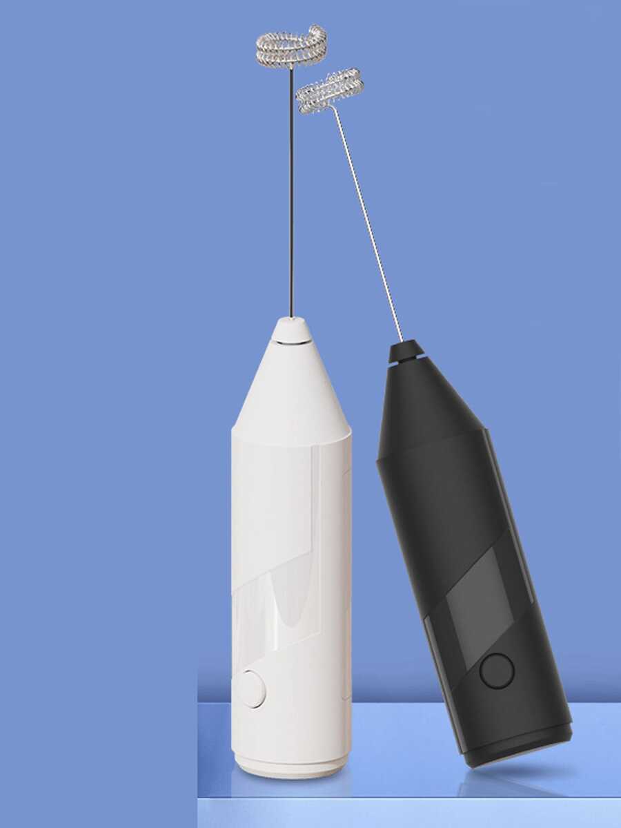 1-Pack Electric Milk Frother/Egg Beater, Suitable For Daily Household Use, Time-Saving And Labor-Saving, Convenient And Practical/Suitable For Christmas And New Year Gifts - màu đen - Xem 1