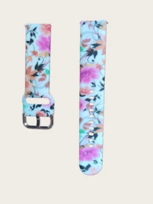 Una correa de reloj de silicona impresa de liberación rápida universal (20, 22 mm), correa de reloj universal, correa de reloj impresa a color, correa de reloj de silicona, correa de repuesto para reloj inteligente, múltiples colores para elegir, adecuada para múltiples escenarios (negocios, deportes, ocio) - 2cm - Ver 25