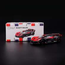 Bburago 1:64 比例合金 BOLIDE 跑车模型 - 红色，带可开启引擎盖，内饰和外观细节丰富，是收藏家和爱好者的理想之选，一键启动，极具收藏价值 | 运动设计 | 合金材质，汽车模型