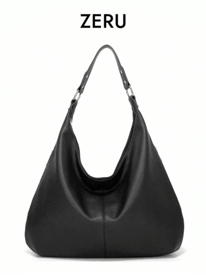 Vintage tygväska för kvinnor, ny moderiktig axel- och topphandtagsväska, stor kapacitet, mjukt läder, mångsidig pendlarväska, ny hoboväska, affärsväska för kvinnor perfekt för kontor, affärer och arbete