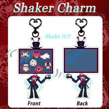 Haz-Bin/Hotel Shaker Charm, Anime Keychain, Wobble Keychain, VOX Keychain, Creative Keychain, Wobble Keychain, Anime Keychain, 7pcs Wobble Hanging Charms, Bag Charm, Car Charm, Birthday Gift, Party Favor, Christmas Gift - Multicolor - View 3