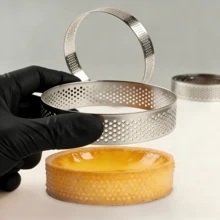 3/6/9/12pcs Tart Rings, Non-Stick Stainless Steel Round Cake Molds, Metal Pastry Molds For French Desserts, Mini Fruit Tarts, Round Tarts, Gift Box Packaging