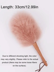 1 chổi phủi bụi bằng len cán gỗ - Chổi phủi bụi cầm tay, thích hợp cho gia đình và văn phòng, tuyệt vời để làm sạch đồ đạc, tường, giường và không gian sống - Chổi phủi bụi cầm tay không dùng điện. - Nhiều màu - Xem 20