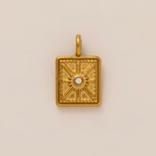 1 mặt dây chuyền hình giọt nước mặt trời bất đối xứng bằng thép không gỉ, mạ vàng 18K, có thể tự làm vòng cổ, vòng tay, bông tai, dây chuyền, móc khóa, mặt dây chuyền bùa hộ mệnh, chống thấm nước, chống oxy hóa, trưng bày quyến rũ, quà tặng trang sức cho nữ. - Nhiều màu - Xem 16