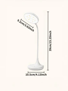 1pc Adjustable 3-Level Brightness LED Desk Lamp With Phone Holder, Rechargeable 800mAh Battery, USB Charging, Dimming Function, Suitable For Office, Student Study And Reading - White Red Light - View 12