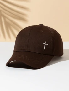 Boné de beisebol unissex ajustável com padrão de cruz e letras, chapéu de sol para atividades ao ar livre, adequado para homens e mulheres, uso diário casual essencial - Multicolorido - Ver 15