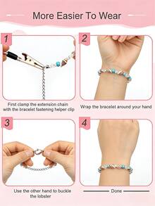 25件套配件套装，适用于佩戴手链、项链、手表和拉链拉环；手链、项链和手表配件夹 - 彩色 - 查看 6