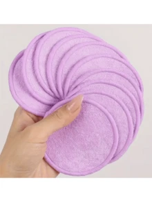 8pcs Reusable Makeup Remover Pads With Storage Bag, Soft Cotton Makeup Cleansing Pads, Suitable For Facial Cleanser - Washable Bamboo Cotton Rounds - Cotton Pads - Reusable Facial Cleanser, Suitable For All Skin Types - Multicolor - View 4