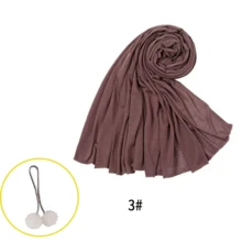 Women's Headscarf, Large Brimless Hat, Women's Headscarf, Knitted Headscarf - Muslim Headscarf Shawl - Lightweight & Fashionable Muslim Headscarf Shawl - Maroon - View 9