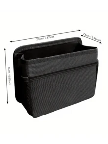 Car Seat Back Storage Bag With Side Hanging Accessories - Multifunctional Storage Box, Cup Holder, Open Storage Slot - Made Of Durable Material, Suitable For Rear Seat And Door Storage Bag - Fits SUV, Sedan, Truck Interior Storage Bag - Space-Saving Car Accessory, Rear Seat Storage Bag, Car Trash Can, Fashionable Design, Smooth Texture - Multicolor - View 8