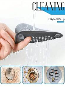 1/5pcs Bathroom/Kitchen/Bathtub Anti-Clogging Hair Drain Filter, Anti-Clogging Sink Strainer, Reusable Silicone Drain Stopper, Suitable For Bathtub And Kitchen Sink, Strong Suction Shower Floor Drain Cover - Multicolor - View 10