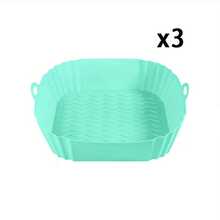 5pcs New Silicone Air Fryer Baking Tray, Easy To Clean, Reusable Food- Baking Pans For Pizza And Fried Chicken, With 2 Handles - Multicolor - View 17