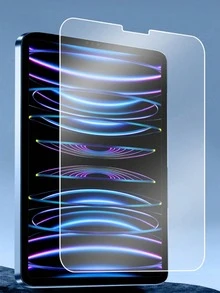 1pc High Definition Tempered Glass Screen Protector, Compatible With IPad / IPad Air / IPad Pro / IPad Mini / 1 / 2 / 3 / 4 / 5 / 6 / 7 / 8 / 9 / 10 / 11 / 4th Gen / 8.3" / 9.7" / 10.2" / 10.5" / 10.9" / 11" / 12.9" / 13" / 2018 / 2025 / 2022 / IPad Air 2024 / IPad Pro 2024 / M2 / M3 / M4 - 1pcs - View 3