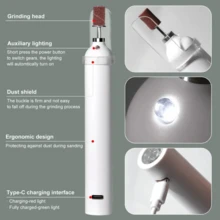 NEUZOJIT Professional Electric Nail Drill Machine Cordless Rechargeable With UV Light 3 Speed Gears For Acrylic Gel Nails Thick Toenails Home Salon Beginner Kit - Dụng cụ làm móng - Xem 5