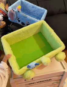 Alien Plush Desktop Storage Box Cosmetics Jewelry Organizer, Adorable Alien Cartoon Print, Plush Material Smooth Interior, Portable Design Large-Capacity Versatile Use (Cosmetics/Jewelry/Small Items), Perfect for Daily Use, Office, for, Alii, for, Leresser, Lresser, 組合, 組合, 電唱Students, Office Workers, Lovely Gift For Friend/Lover - 綠色 - 查看 8