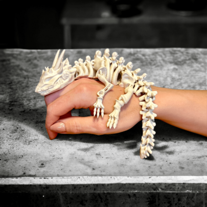 3D Printed Skeleton Dragon Model | Desktop Decor, Art Piece And Thoughtful Gift