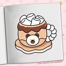 Sách tô màu 48 trang, 235g, chủ đề Cô bé dễ thương: Thiết kế theo chủ đề cô bé đáng yêu (Mèo len dâu tây, trang trí quả anh đào, phụ kiện hình trái tim) - Lý tưởng cho người lớn thư giãn, hoạt động nghệ thuật sáng tạo ngọt ngào, phù hợp làm văn phòng phẩm, đồ dùng học tập, món quà hoàn hảo cho bé gái, mùa cưới, Ngày của Mẹ. - Cô gái ngọt ngào - Xem 9