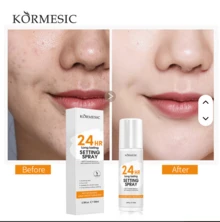 Spray fijador de maquillaje mate y fresco, spray líquido-en-polvo ultra mate de larga duración para bloquear el maquillaje, control de grasa, sin grasitud, marca de belleza, maquillaje y cosmética para mujeres y niñas, perfecto para otoño e invierno, ideal para el estilo Y2K, moda elegante, adecuado como regalo de cumpleaños, listo para fiestas de Halloween - Blanco - Ver 2